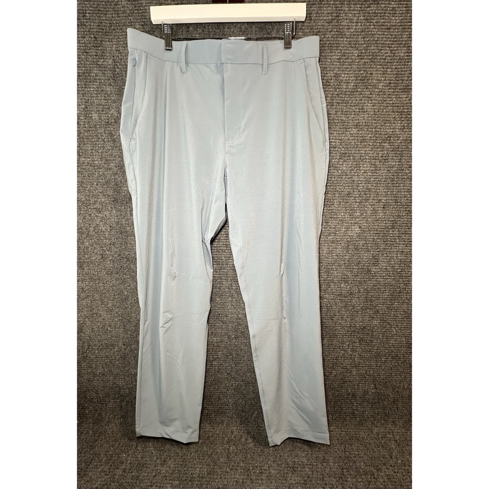 Fabletics NWOT Men's 4-Way Stretch Water Resist Size Large Blue Golf‎ Pant